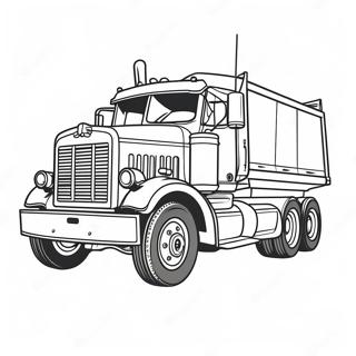 Page De Coloriage Dun Camion Semi Remorque Vintage Au Design Classique 81160-22945