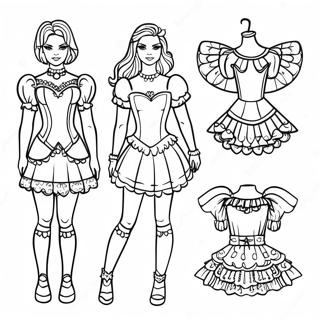 Page De Coloriage De Poupees En Papier Fantastiques 81520-23226