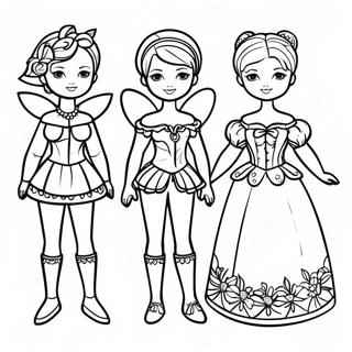 Page De Coloriage De Poupees En Papier Fantastiques 81520-23228