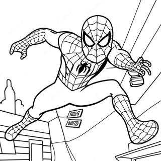 Page De Coloriage Spiderman De Retour A La Maison 81672-23335