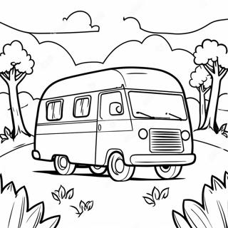 Camping Car Vintage Page A Colorier 82008-23598