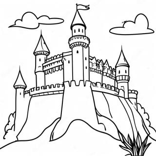 Chateau Medieval Page A Colorier 82033-23614