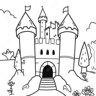 Chateau Medieval Page A Colorier 82033-23616