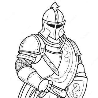 Charmant Chevalier Medieval Page A Colorier 82034-23619