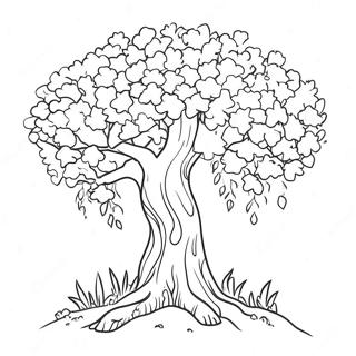 Page De Coloriage Dun Charmant Cerisier En Fleurs 82190-23777