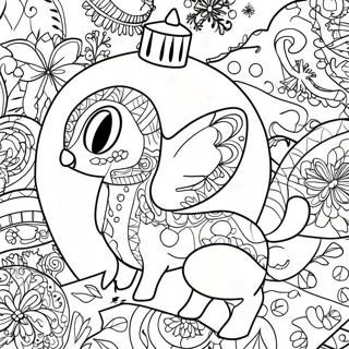 Page De Coloriage Dornement De Broderie De Noel Festif 82522-24027