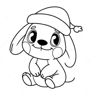 Page De Coloriage De Broderie De Noel Mignonne Avec Un Chapeau De Pere Noel 82523-24029