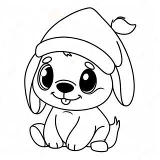 Page De Coloriage De Broderie De Noel Mignonne Avec Un Chapeau De Pere Noel 82523-24031