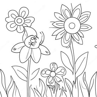 Page A Colorier De Fleurs De Printemps 82547-24043