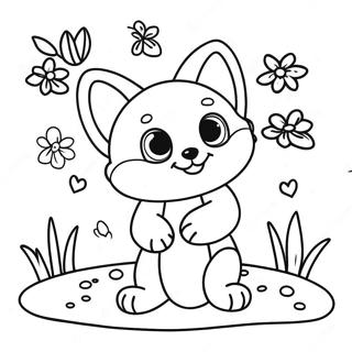 Page A Colorier De Mignons Animaux De Bebe Au Printemps 82549-24049