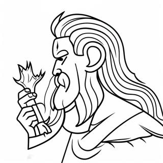 Page A Colorier De Zeus Avec Un Eclair 82574-24066