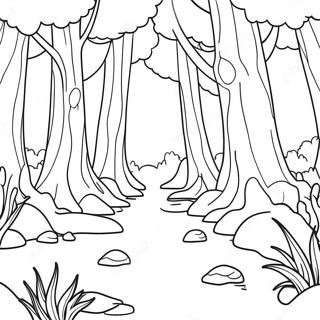 Page De Coloriage De La Foret Magique 82648-24122