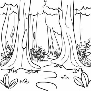 Page De Coloriage De La Foret Magique 82648-24124