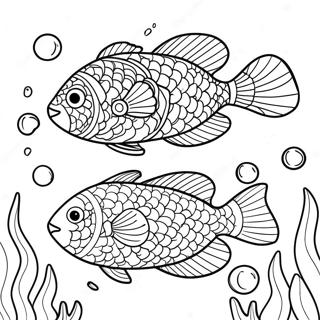 Coloriage De Poissons Colores Nageant 82804-24246
