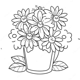 Page De Coloriage Fleurs Charmantes Danniversaire Pour Maman 82962-24377