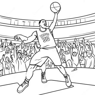Page De Coloriage Dune Scene De Match Nba Excitante 83040-24440