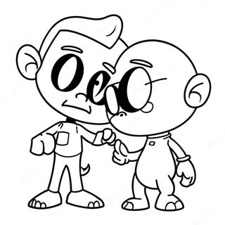 Dib Confrontant Zim Page De Coloriage 83064-24453