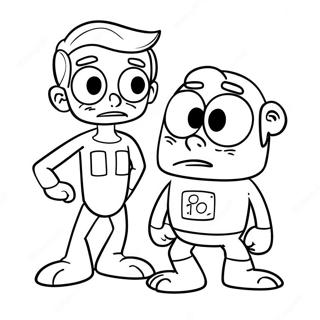 Dib Confrontant Zim Page De Coloriage 83064-24455