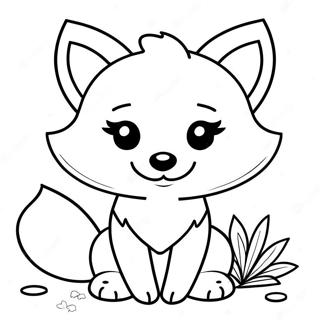 Renard Kawaii Pages À Colorier