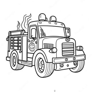 Marshall Avec Le Camion De Pompiers Page A Colorier 830-1128