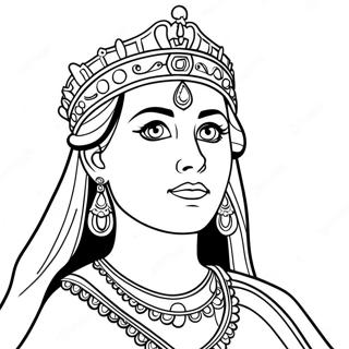 Page De Coloriage Brave Reine Esther 83138-24506