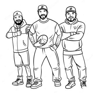 Equipe Dude Perfect En Action Page A Colorier 83164-24525