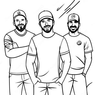 Equipe Dude Perfect En Action Page A Colorier 83164-24527