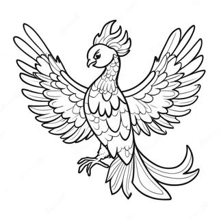 Phenix Majestueux Selevant Page A Colorier 83215-24565