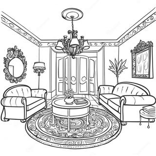 Design D'intérieur Pages À Colorier