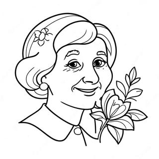 Joyeuse Fete Des Meres Mamie Page De Coloriage 83290-24623