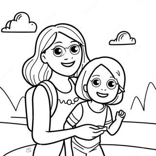 Page De Coloriage Maman Et Fille Aventurieres 83319 24655