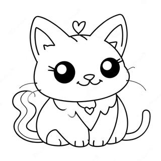 Page De Coloriage De Chat Gothique Pastel Mignon 83497-24790