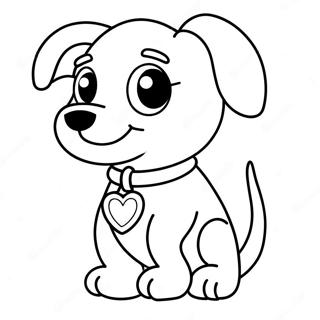 Page De Coloriage De Veterinaire De Chiot Mignon 83523-24810