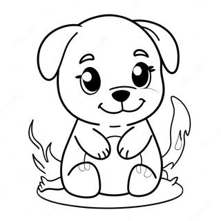 Page De Coloriage De Veterinaire De Chiot Mignon 83523 24812