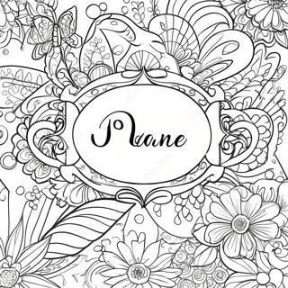 Page De Coloriage De Nom Personnalise Elegant 83599-24870