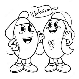 Page De Coloriage De Mascottes Mm Heureuses 83651-24919