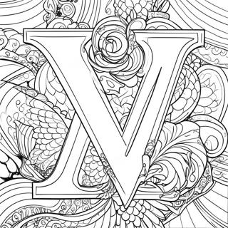 Page De Coloriage De La Lettre V Vicieuse 83676-24933