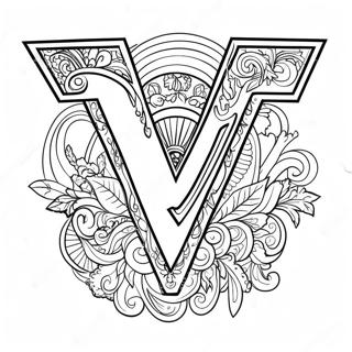 Page De Coloriage De La Lettre V Vicieuse 83676-24935