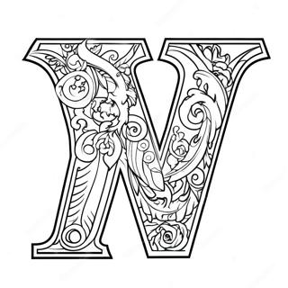 Page De Coloriage De La Lettre V Vicieuse 83676-24936