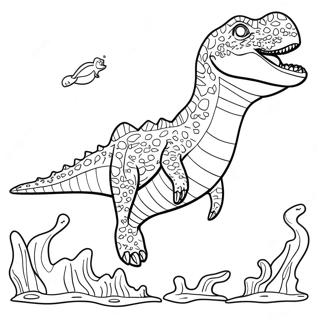 Mosasaurus Pages À Colorier