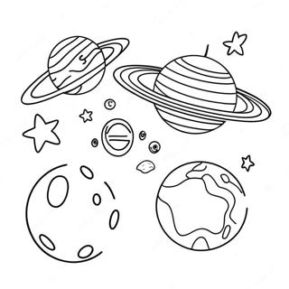 Page De Coloriage Du Systeme Planetaire Fantaisiste 83960-25163