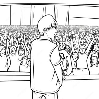 Page De Coloriage De La Scene De Concert De Justin Bieber 83983 25171