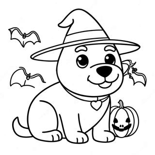 Chien D'halloween Pages À Colorier