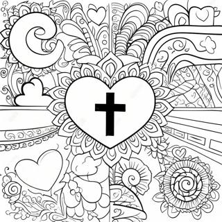 Page De Coloriage De Symboles De Foi Sinceres 84217-25361