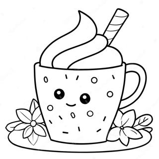 Coloriage Tasse De Chocolat Chaud Adorable 84366-25470