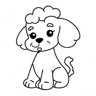 Page De Coloriage De Chiot Caniche Mignon 84392-25489