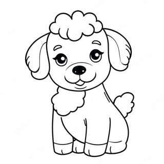 Page De Coloriage De Chiot Caniche Mignon 84392-25491