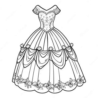 Belle Robe De Bal Pages À Colorier