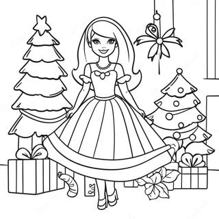 Page De Coloriage Barbie Noel 84572-25628