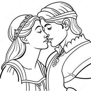 Page De Coloriage Romantique De Romeo Et Juliette 84701-25729